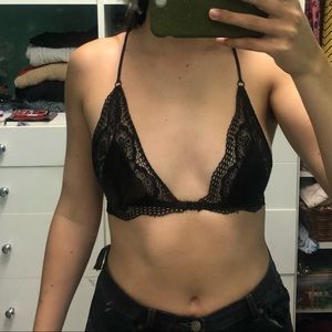 Black lacy urban outfitters bralette